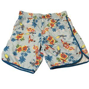 DC Comics Men's Batman Robin Hawaiian Swim Suit Lined Board Shorts Trunks